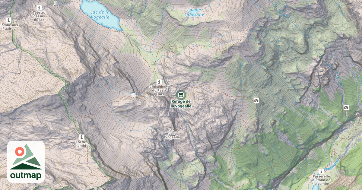 Map of Refuge de la Vogealle