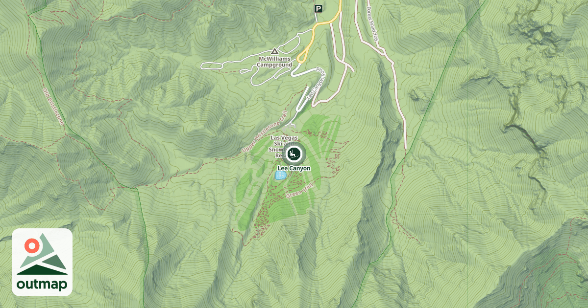 Map of Lee Canyon
