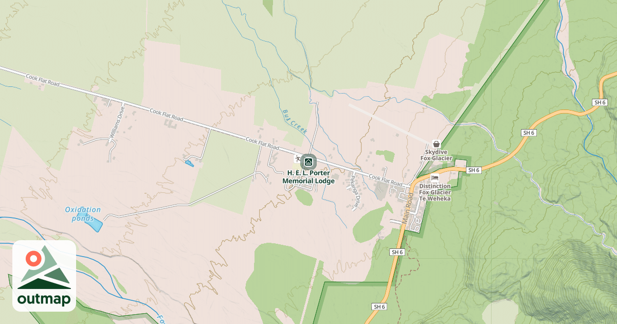 Map of H. E. L. Porter Memorial Lodge