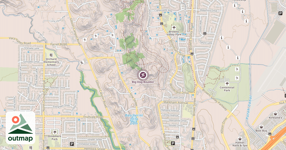 Map of Big Dog Boulder