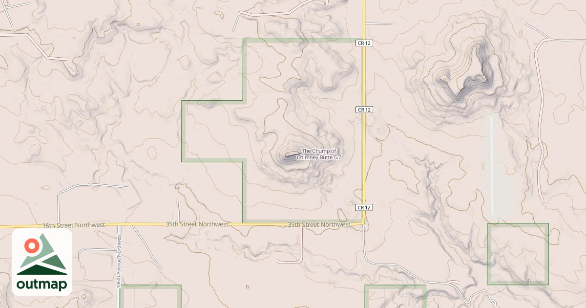 Map of The Chump of Chimney Butte