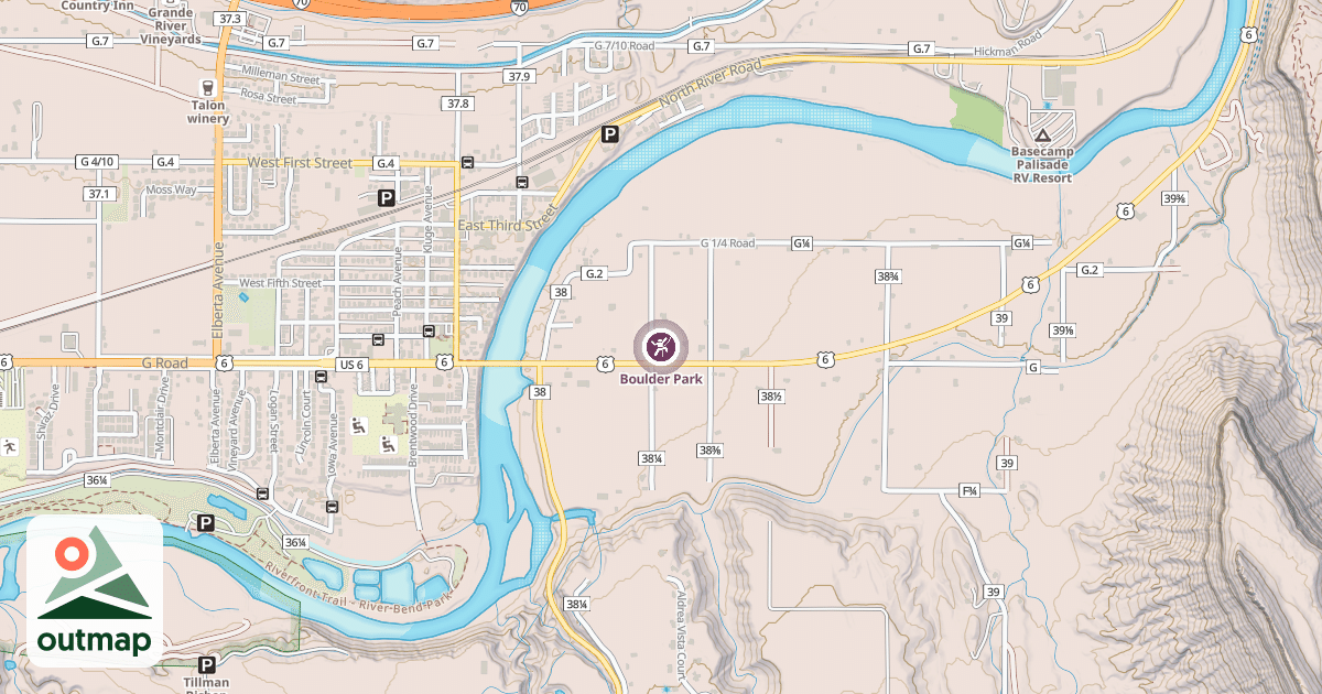 Map of Boulder Park