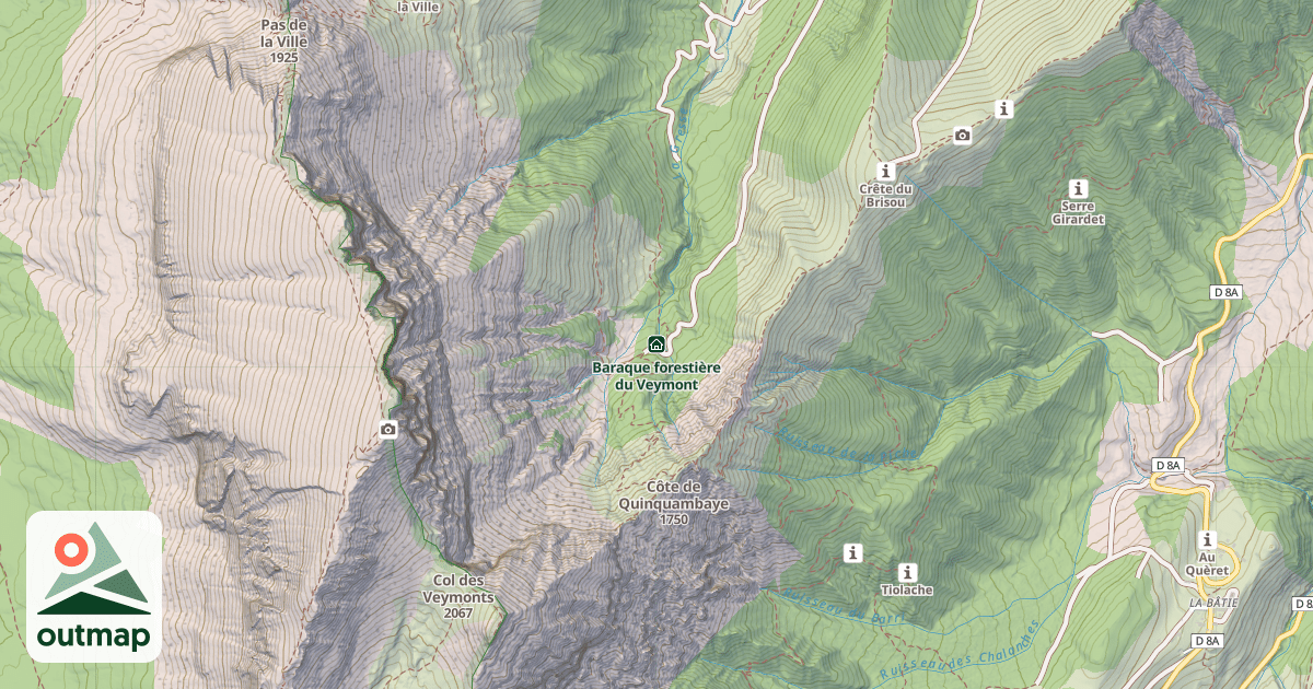 Map of Baraque forestière du Veymont