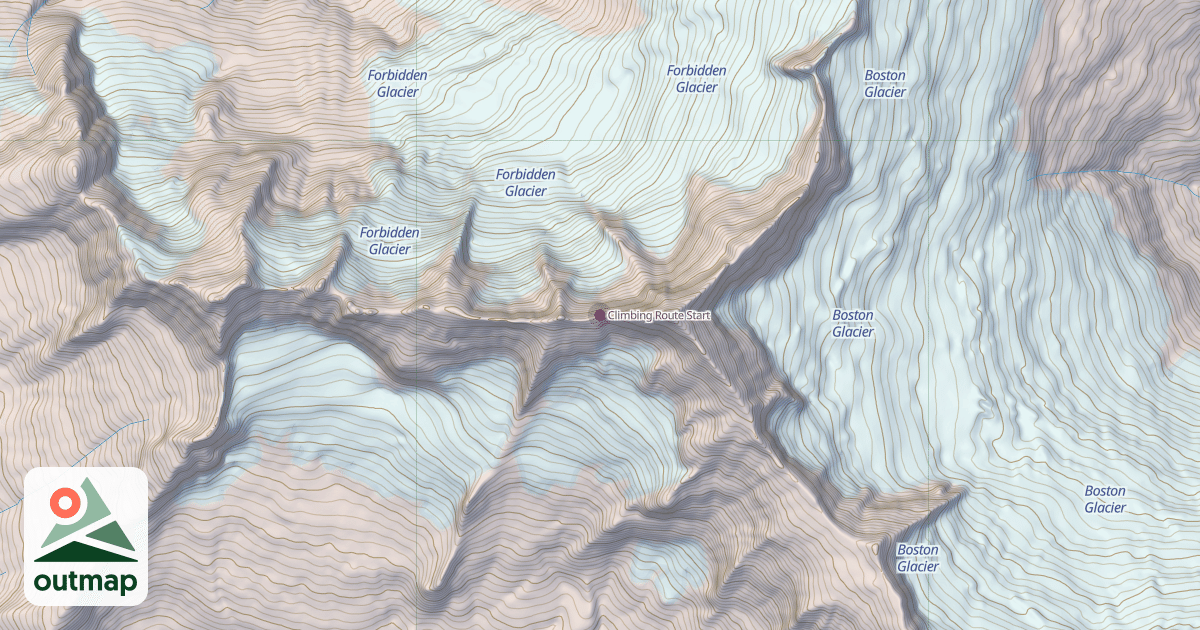 Map of Climbing Route Start