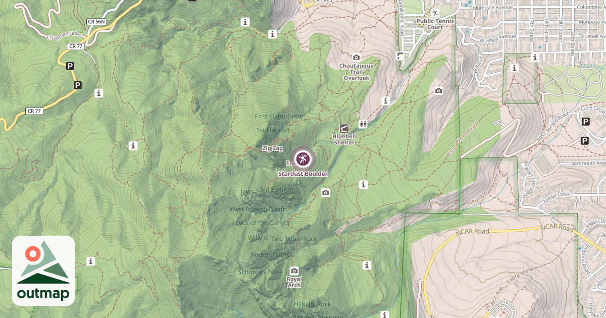 Map of Stardust Boulder
