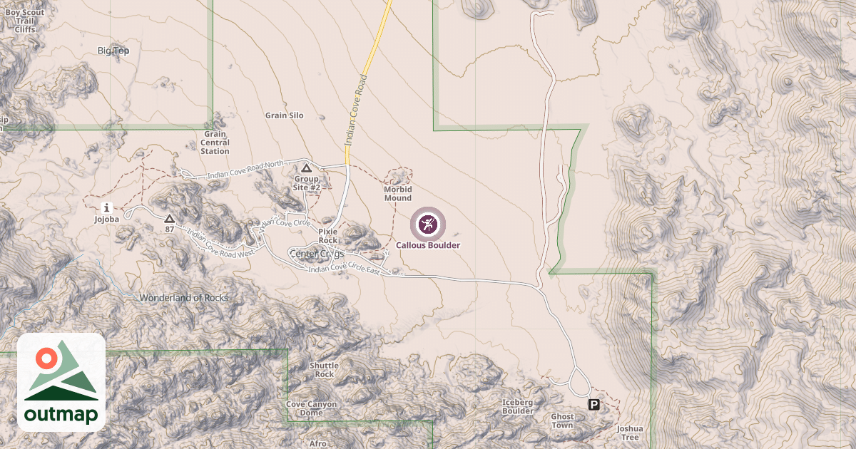 Map of Callous Boulder