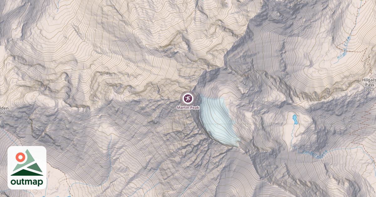 Map of Martin Peak