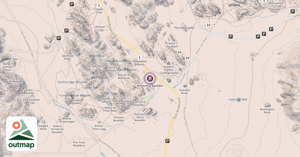 Map of Browning Boulder