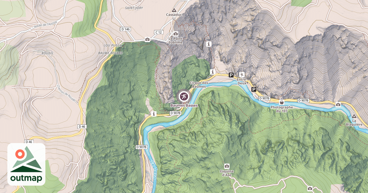 Map of Baumes Basses