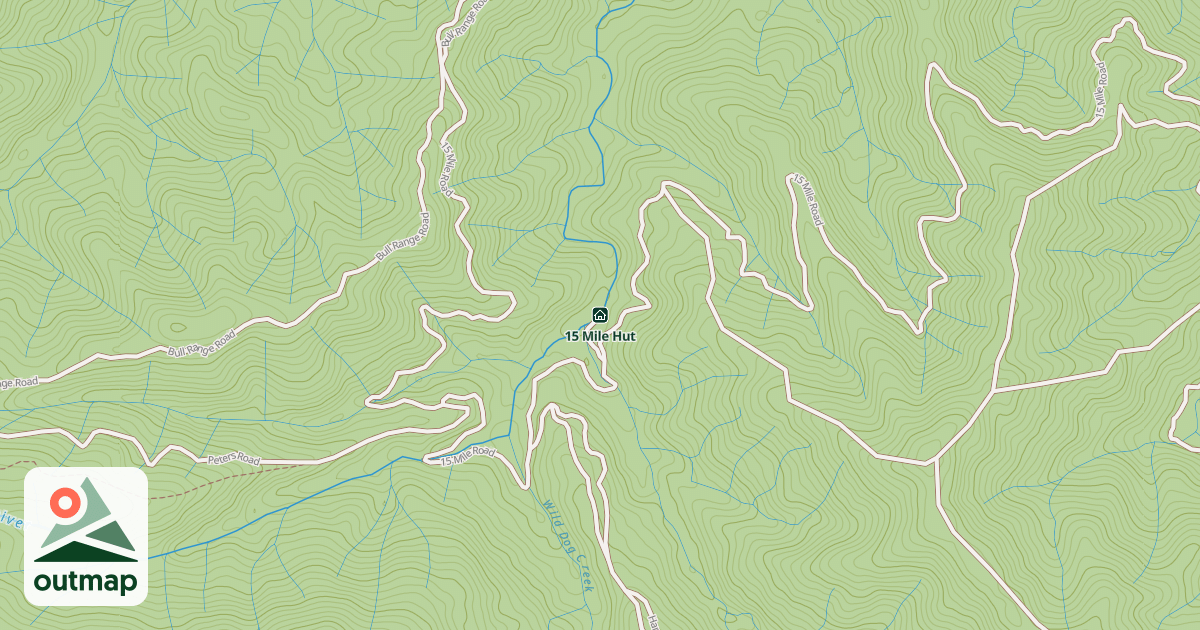 Map of 15 Mile Hut