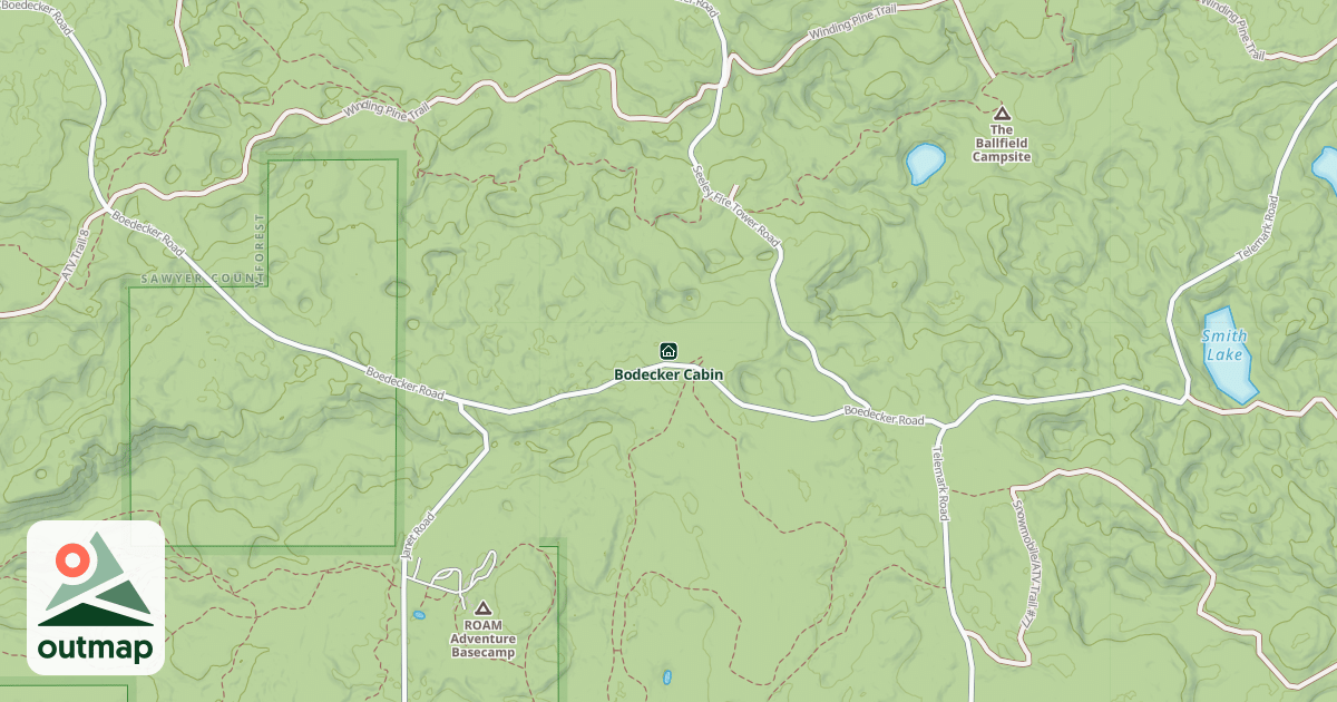 Map of Bodecker Cabin