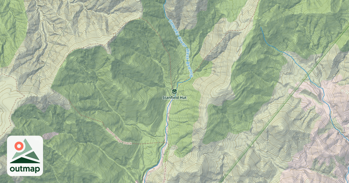 Map of Stanfield Hut