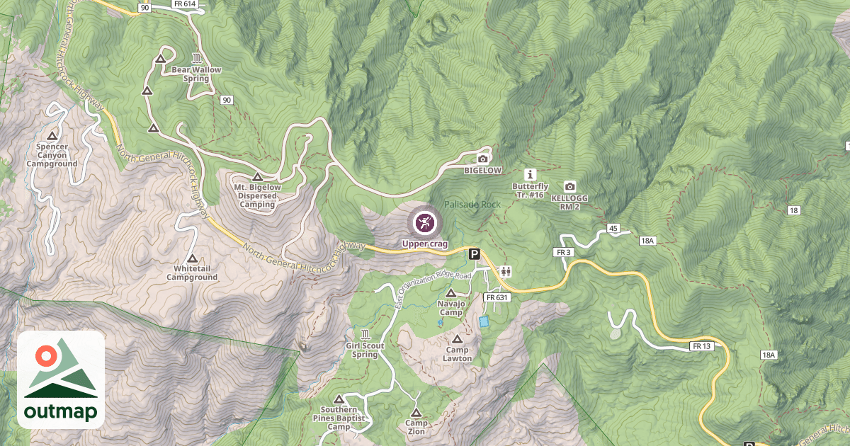 Map of Upper crag