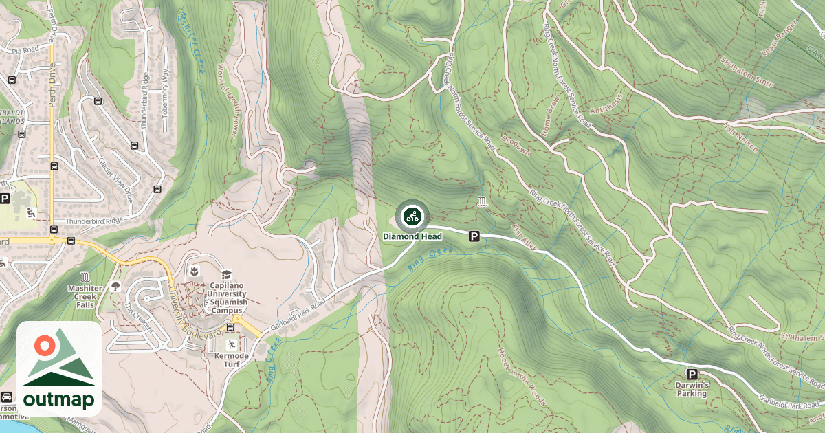Map of Diamond Head