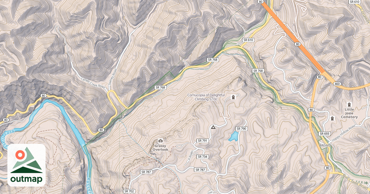 Map of Cornucopia of Delightful Climbing