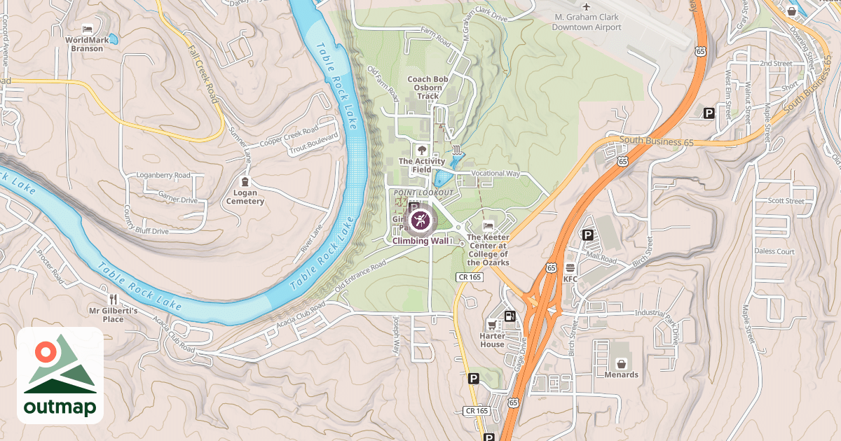 Map of Climbing Wall