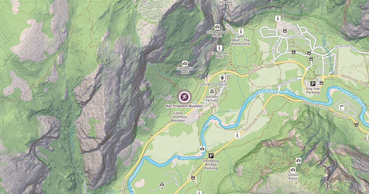 Map preview of Kor Problem Boulder
