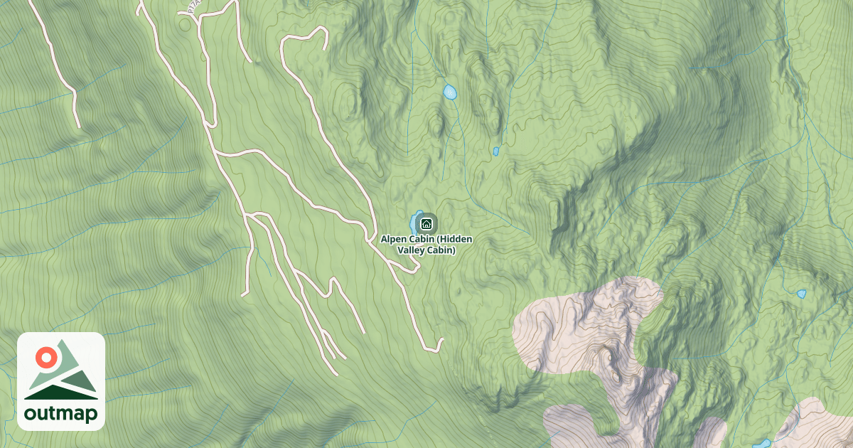 Map of Alpen Cabin (Hidden Valley Cabin)