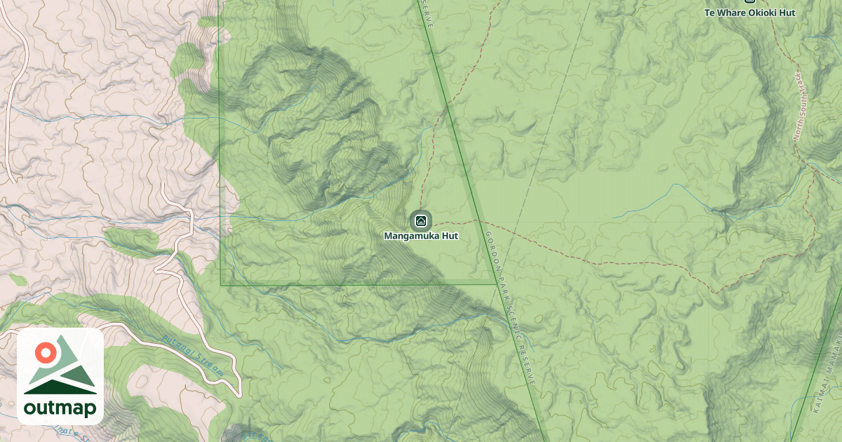 Map of Mangamuka Hut