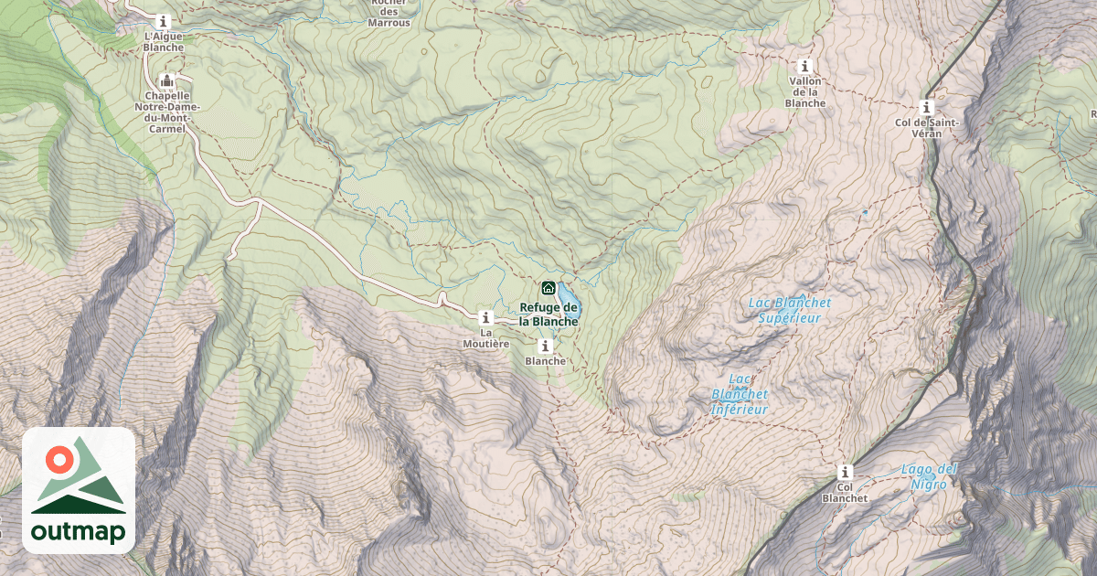 Map of Refuge de la Blanche