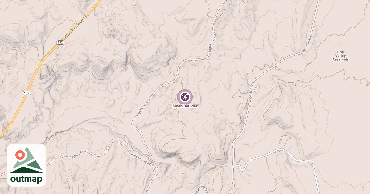 Map of Mean Boulder