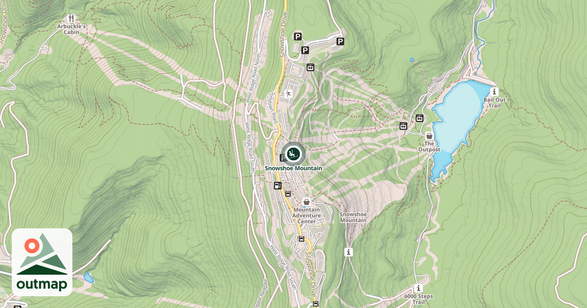 Map of Snowshoe Mountain