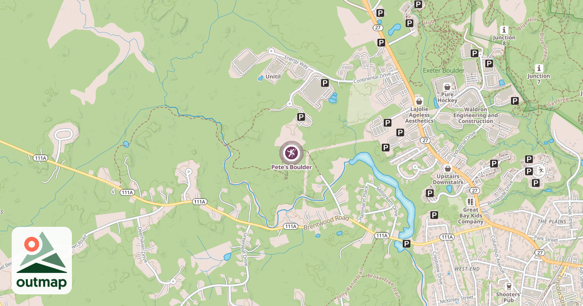 Map of Pete's Boulder