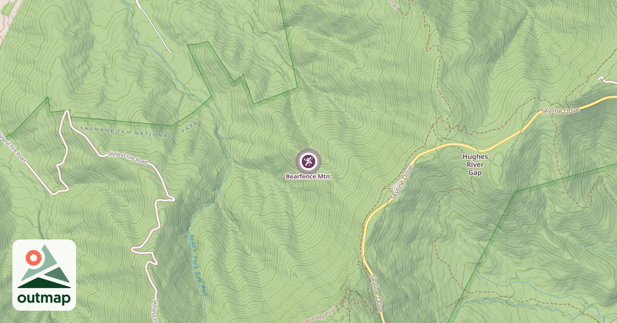 Map of Bearfence Mtn.