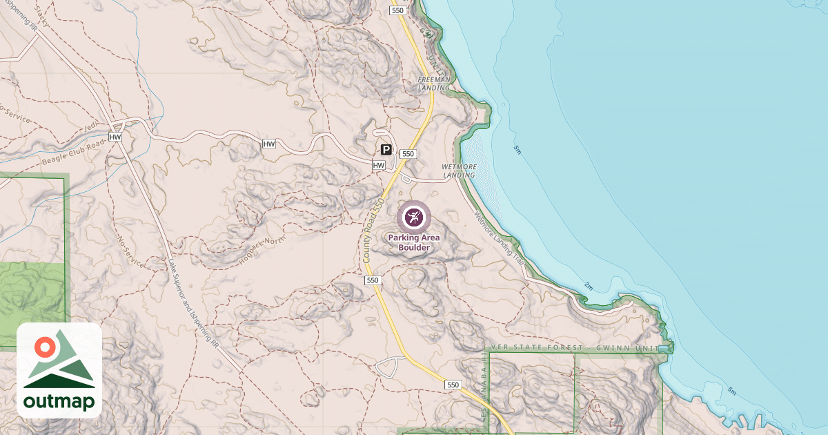 Map of Parking Area Boulder