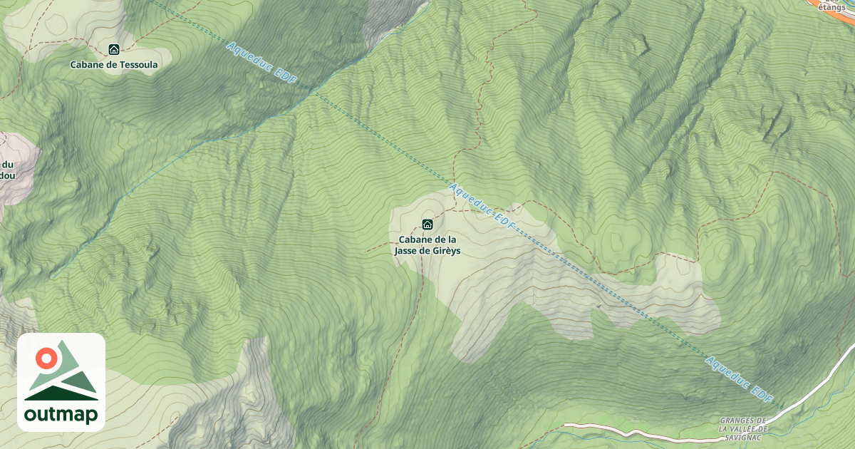 Map of Cabane de la Jasse de Girèys