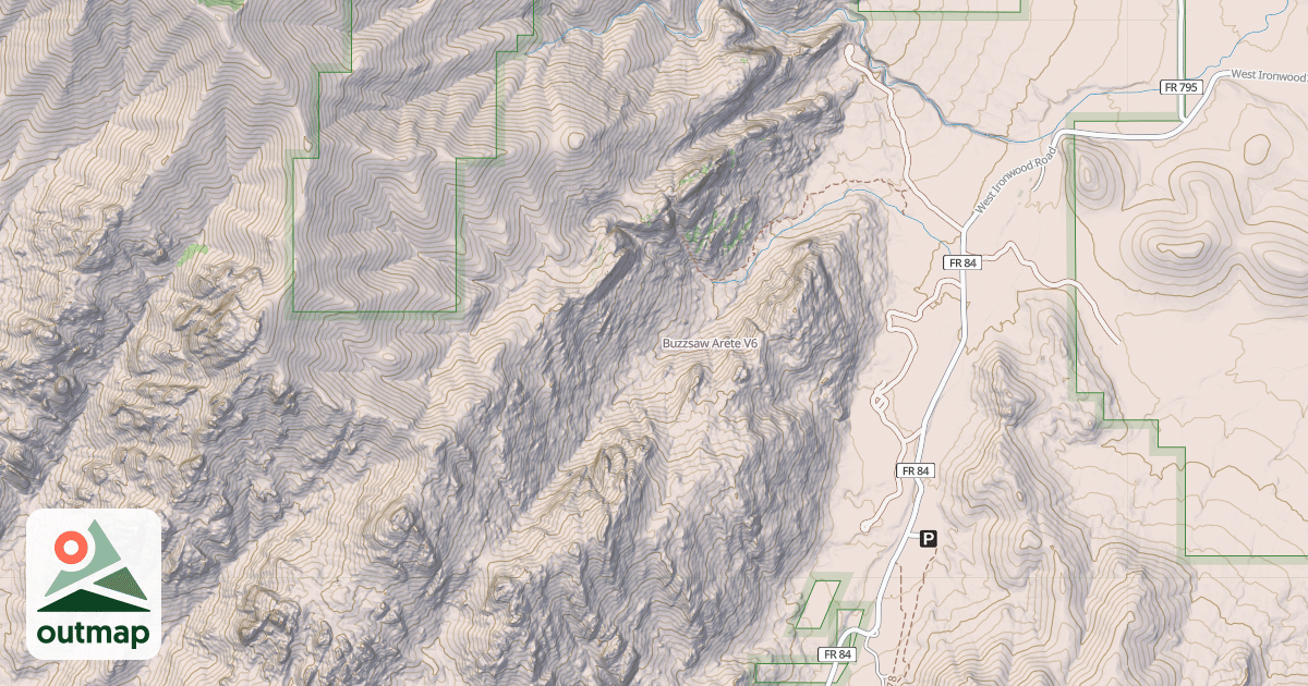 Map of Buzzsaw Arete