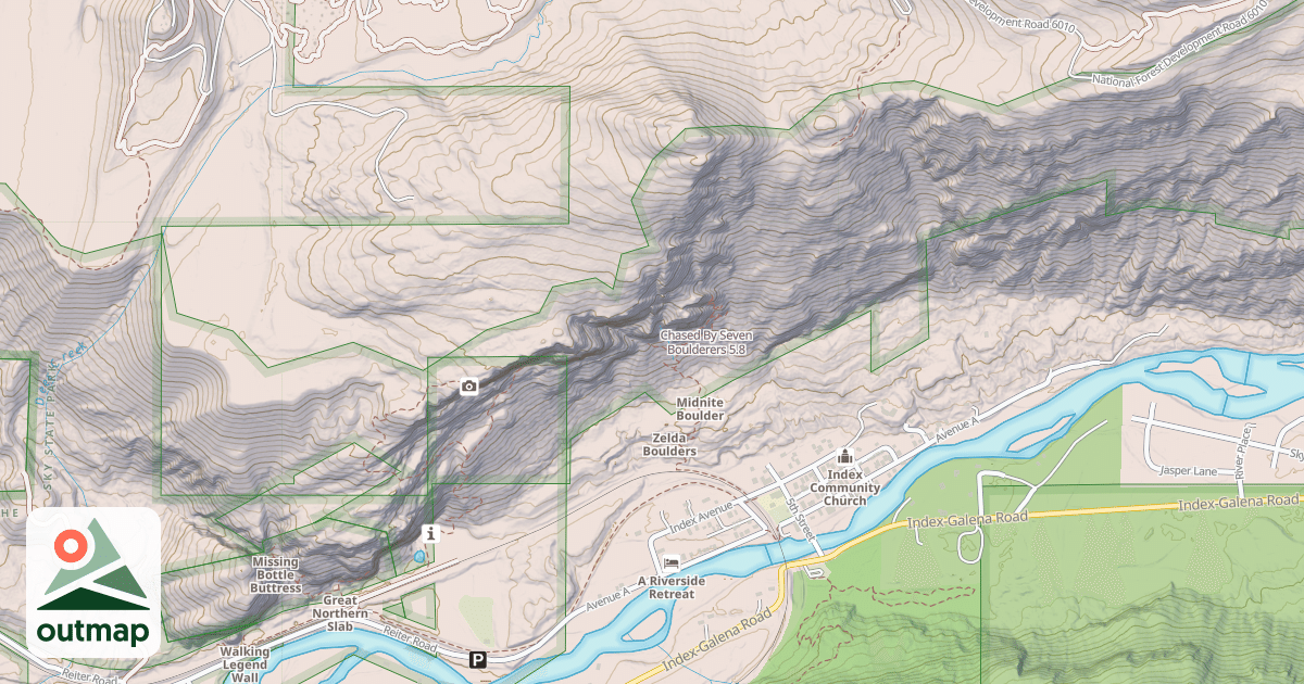 Map of Chased By Seven Boulderers