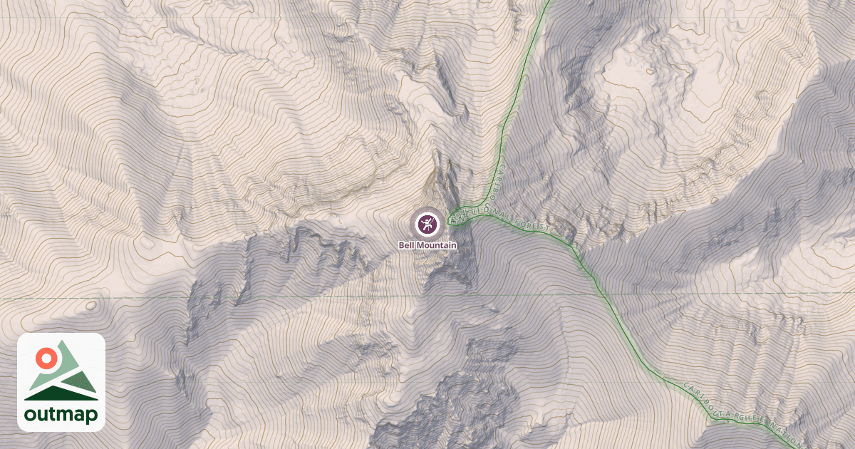 Map of Bell Mountain