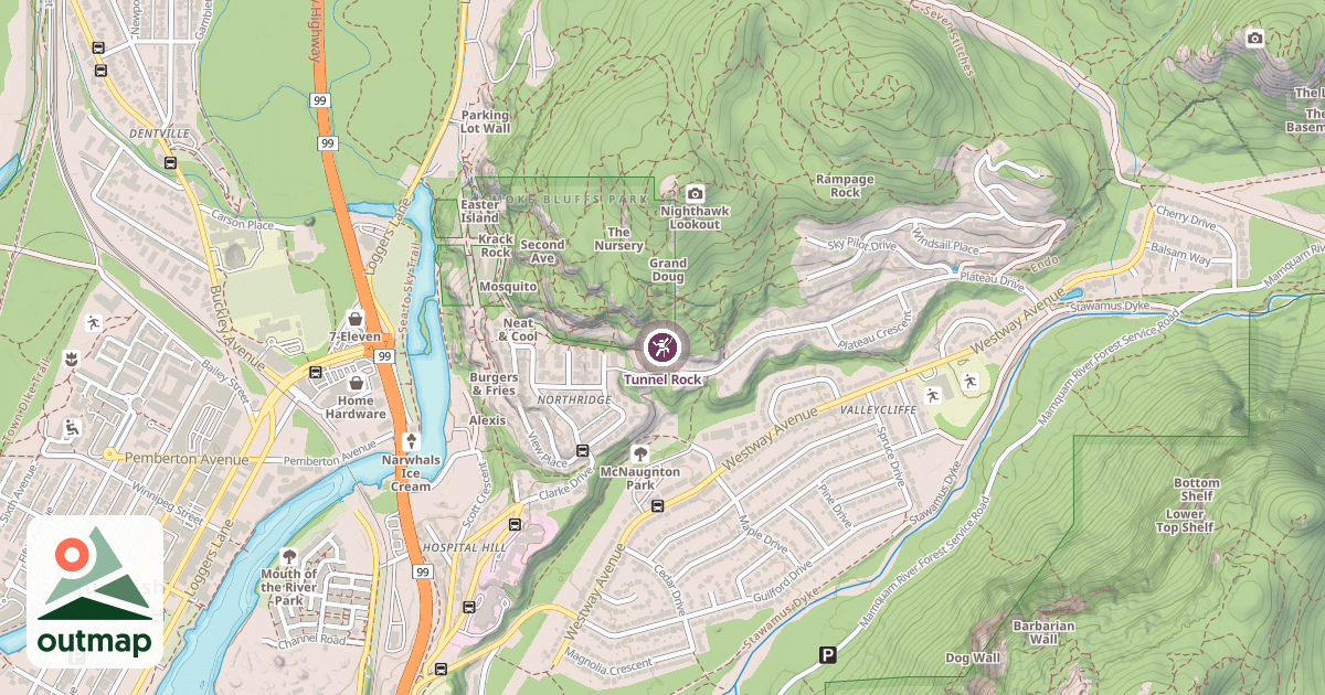 Map of Tunnel Rock