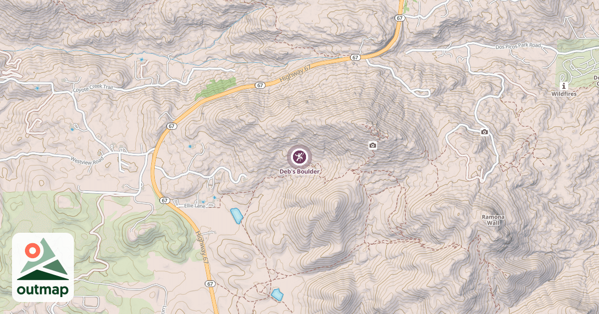 Map of Deb's Boulder