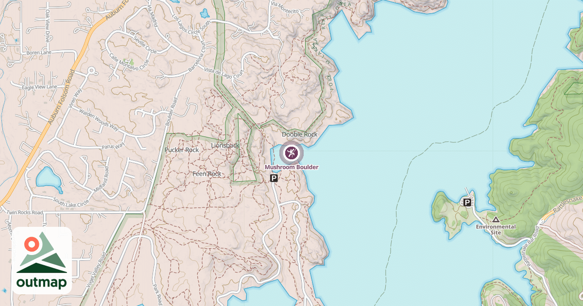 Map of Mushroom Boulder