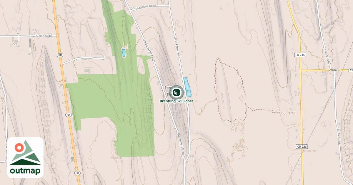 Map of Brantling Ski Slopes