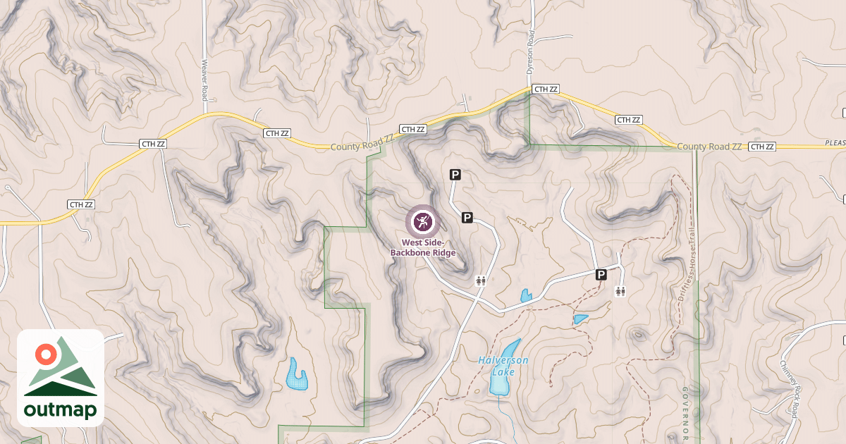 Map of West Side- Backbone Ridge