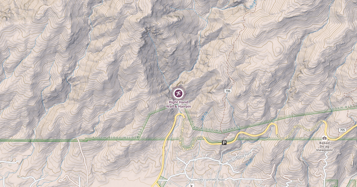 Map preview of Right Hand Wall & Hairpin