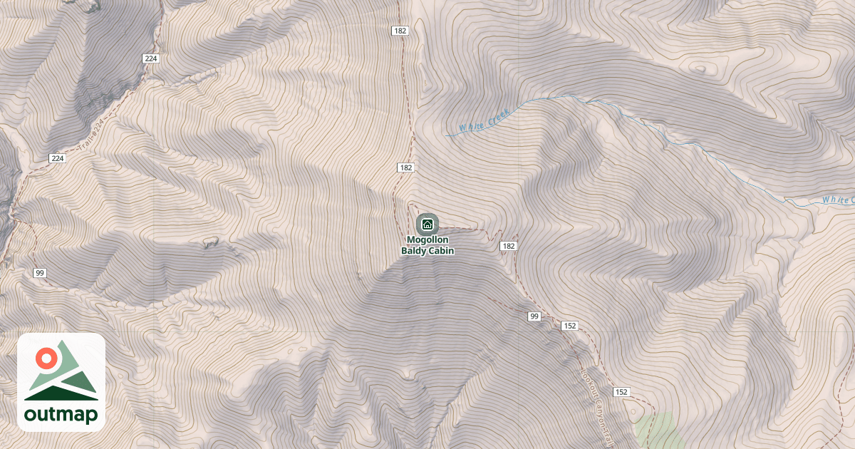 Map of Mogollon Baldy Cabin