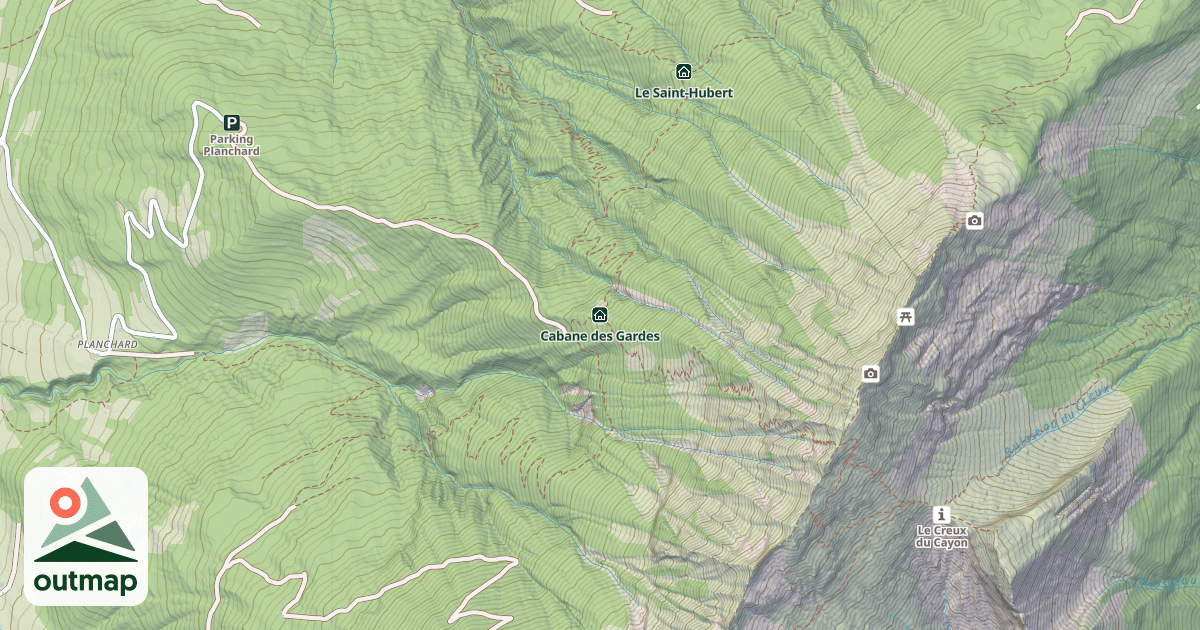 Map of Cabane des Gardes