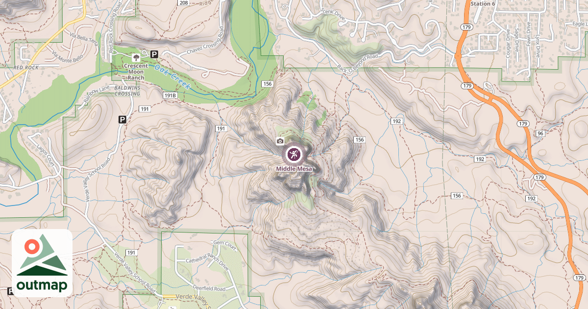 Map of Middle Mesa