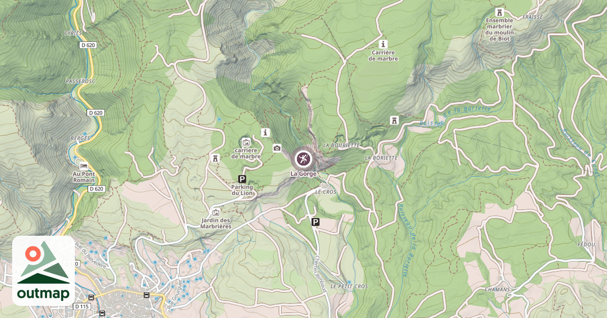 Map of La Gorge
