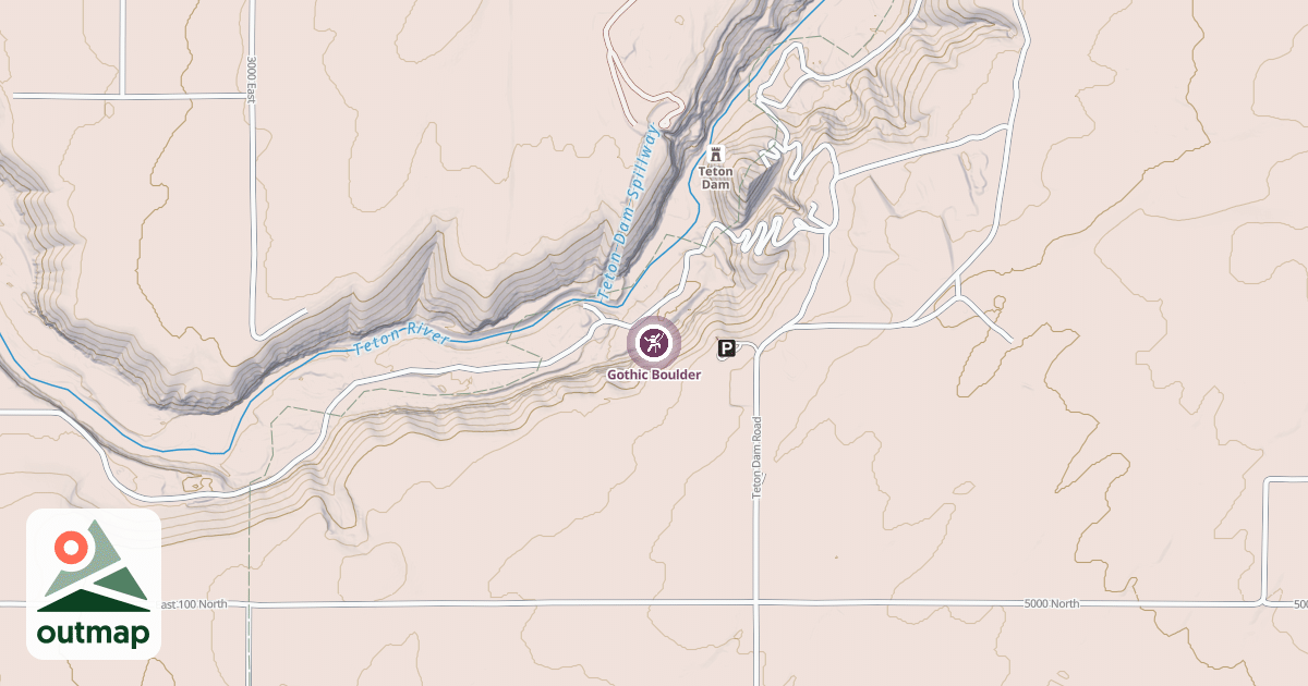 Map of Gothic Boulder
