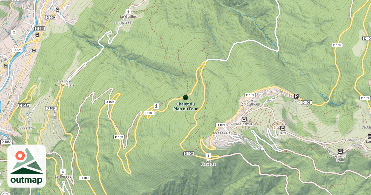 Map of Chalet du Plan du Four