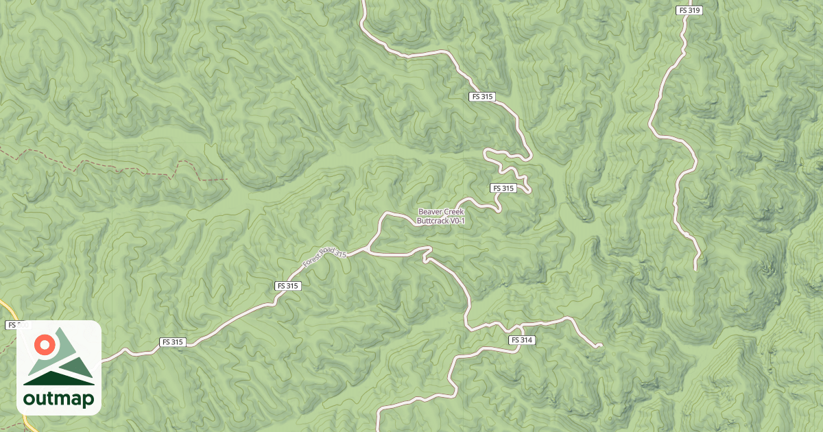 Map of Beaver Creek Buttcrack
