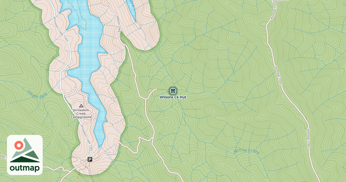 Map of Wilsons Ck Hut