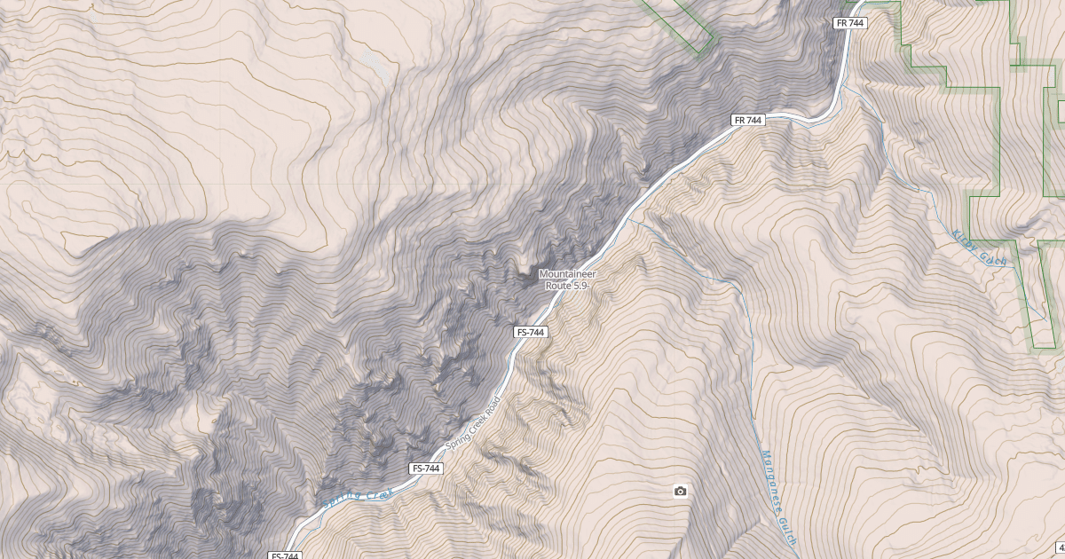 Map preview of Mountaineer Route
