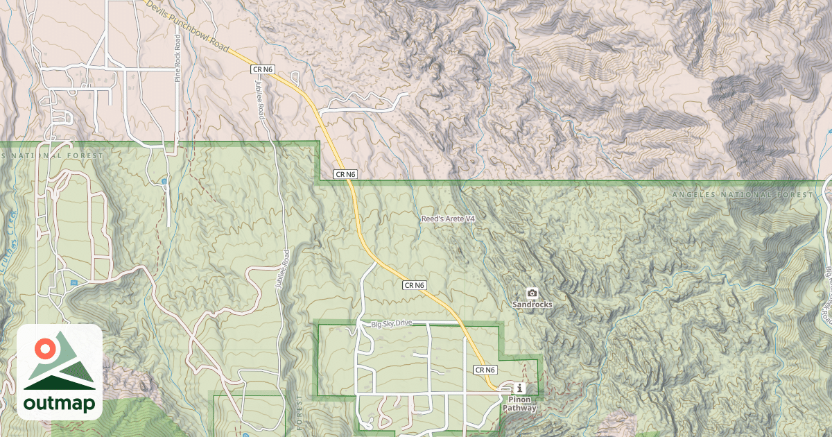 Map of Reed's Arete