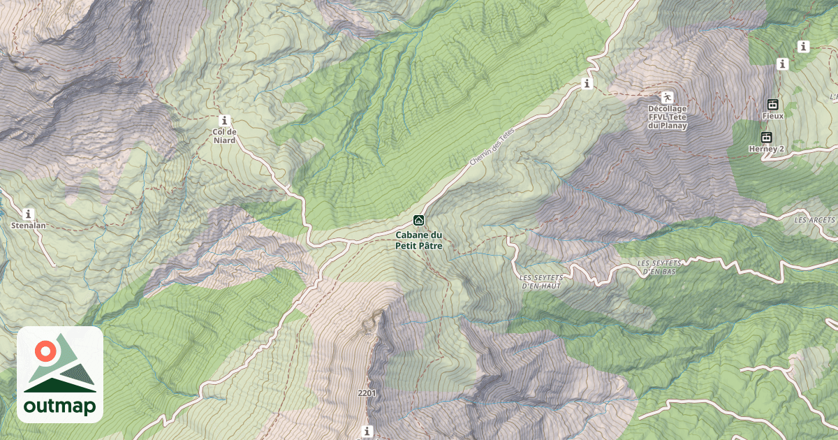 Map of Cabane du Petit Pâtre